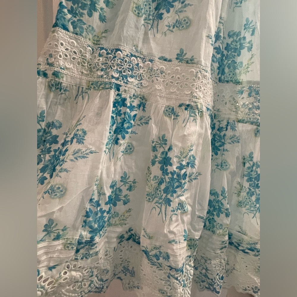 Rare LoveShackFancy Love Shack Fancy Cotton Floral Dress Galil Broderie Anglaise - Picture 12 of 15